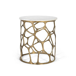 GINER Y COLOMER Table Basse Artisanale En Marbre Et Aluminium