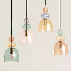 Ledkia Suspension Métal et Verre Baudelaire Rose