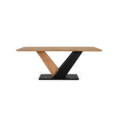 Giner y colomer Table à manger bois acacia et métal - Brun