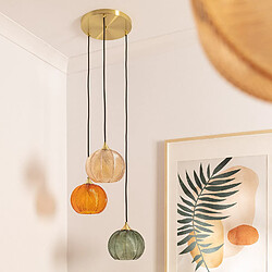 Ledkia Suspension Verre Tri Klimt Multicolore