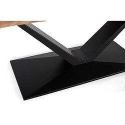 Avis GINER Y COLOMER Table À Manger En Bois D'acacia Et Métal