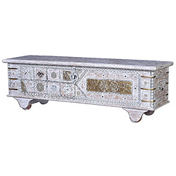 Giner y colomer Coffre en manguier - Blanc