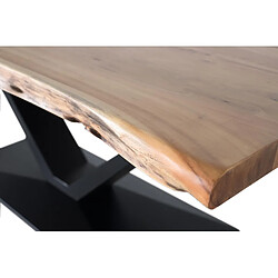 Acheter GINER Y COLOMER Table À Manger En Bois D'acacia Et Métal