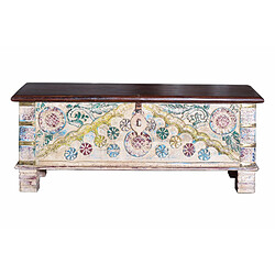 Giner y colomer coffre en bois de manguier - multicolore