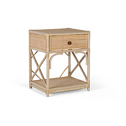 Giner y colomer Table de nuit rotin - Brun