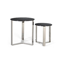 GINER Y COLOMER Ensemble De 2 Tables Basses En Métal Faites À La Main