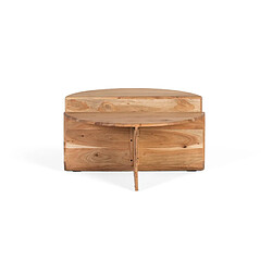 GINER Y COLOMER Table Basse En Bois D'acacia Avec Porte-revues Intégré