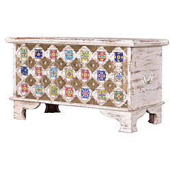 Giner y colomer Coffre bois manguier - Blanc