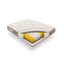 Simpur Matelas 150x200 Royal Madeira, ressorts ensachés Healthy Spring, 25 cm, confort HR multizone, ferme et doux, anti-vibrations