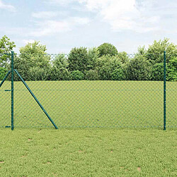 vidaXL Poteau de clôture. Vert 10 x 1,2 m (mailles de 40 x 40 mm)