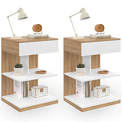 Idmarket LOT 2 TABLES DE CHEVET TOMI