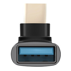 Acheter LinQ Adaptateur de Charge et Transfert USB-C Mâle vers USB-A Femelle 10Gbps Coudé Gris