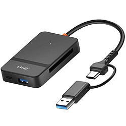 Linq Hub USB 8 en 1 lecteur de cartes - Noir