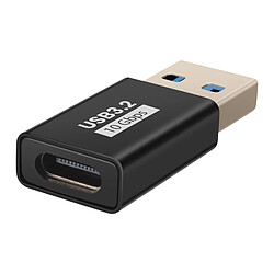 LinQ Adaptateur USB-C vers USB-A Mâle Charge et Transfert 10Gbps Compact Noir