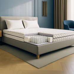 The White Stone Matelas 160x200 à Ressorts Ensachés et Mousse, 24 cm | et Hypoallergénique