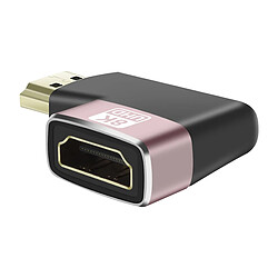 LinQ Adaptateur Vidéo 8K UHD HDMI Femelle vers HDMI Mâle Coudé à Droite Noir