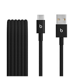 Beats Electronics Câble Beats USB A vers USB C 1.5 m Noir pour iPhone Beats Câbles tissés USB-A vers USB-C 1,5 m - Bolt Black (Lot de 2)