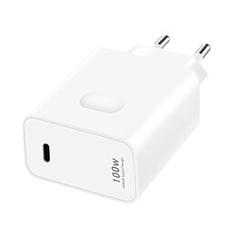 Honor Chargeur Honor USB-C GaN 100W Smartphone Tablette PC SuperCharge Ultra Rapide Blanc