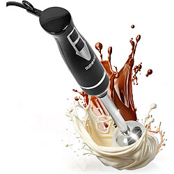 Duronic HB35B Mixeur plongeant à main 350W | 2 Réglages de Vitesses | 2 lames en acier inoxydable | Axe en inox | Résiste à la chaleur | Idéal pour Pâtisserie Smoothie Glaçage Purée Fruits Légumes