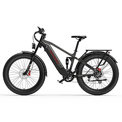 Dukawey Silvertip8 Vtt électrique dukawey silvertip8, batterie 1000 w 52 v 20 ah, fat bike 26 pouces, gris