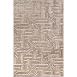 ICONIK INTERIOR Grand Tapis Design Contemporain et Moderne - Beige (160x230 cm) - Rococo Beige