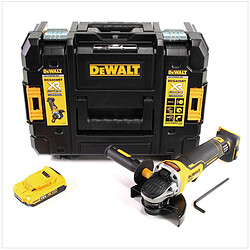 DeWalt DCG 406 18 V 125 mm Brushless Meuleuse d'angle sans fil + 1x Batterie 2 Ah + Coffret de transport TStak - sans Chargeur