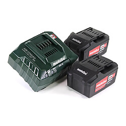 Metabo Kit de base sans fil 18V avec 2x batterie 5,2Ah ( 625592000 ) + chargeur ASC 55 ( 627044000 )