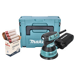 Makita BO 5031 J Ponceuse excentrique 300 watts 125 mm + Toolbrothers SPIDER Kit abrasif réseau + Makpac