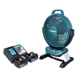 Makita DCF 301 RM Ventilateur à batterie 18 V 33 cm + 2x batterie 4,0 Ah + chargeur