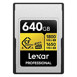 LEXAR Carte CFexpress PRO Type A Gold 4.0 Series 640GB R1800/W1650MB/s - VPG400