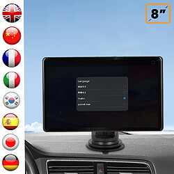 Avizar Écran Tactile 8 pouces pour CarPlay Android Auto Noir