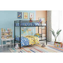 Avis Homy France Lit superposé séparable métal noir 2x90x190 cm LUNA