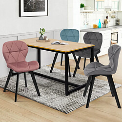 Idmarket LOT 4 CHAISES ROBINE MIX COLOR