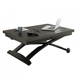 Inside 75 Table basse relevable extensible italienne MASCOTTE Graphite 105 x 70/140 cm