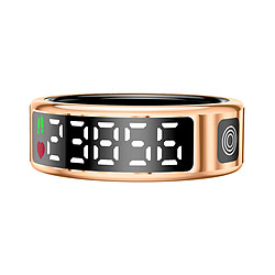 Avizar Bague Connectée Diana avec Écrin Cristallin Suivi Santé Écran LED taille S Dorée