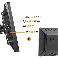 Avizar Écran Tactile 8 pouces pour CarPlay Android Auto Noir pas cher