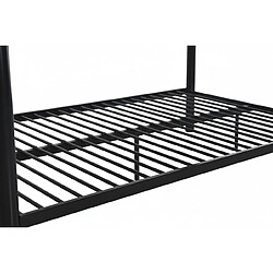 Avis Homy France Lit superposé 4 places métal noir 2x140x190 cm sommier inclus COLOSSE