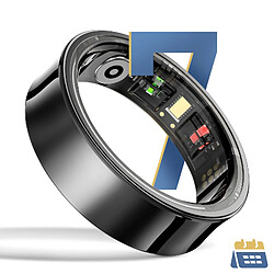 Avis Avizar Bague Connectée Bluetooth Suivi santé Multisports Étanche Taille 60 Noir