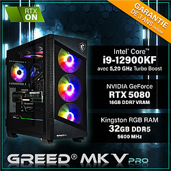 GREED - MK5 Pro - Gaming PC / Ordinateur - Intel Core i9 12900KF - NVIDIA RTX 5080 - 32GO DDR5 - 2TO SSD - Watercool - Win11 Pro