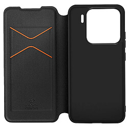 Xfm Étui pour Xiaomi 15 Clapet Porte-cartes avec Dragonne Noir