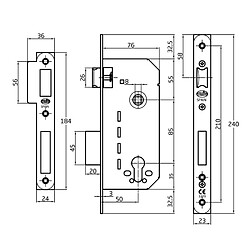 Acheter Amig serrure encastrée monopoint - Chromé mat
