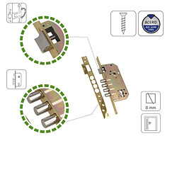 Amig Serrure encastrée - Laiton verni