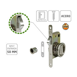Amig Kit de serrure à clé - Chromé mat