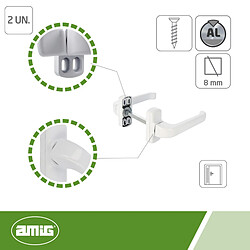 Acheter Amig Poignée de porte bouton - Blanc