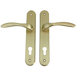 Amig Poignée de porte sur plaque - Laiton mat