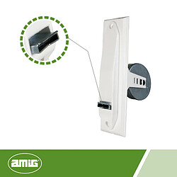 AMIG | Boîtier enrouleur de sangle de volet en plastique | 165 mm | Plastique | Blanc