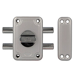 AMIG | Serrure en applique et verrous 82 | 96 x 66 mm | Acier | Émaillé argent