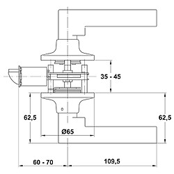 AMIG | Béquille tubulaire 711 | Zamak | Vieilli