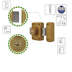 Amig Serrure batteuse en applique - Émaillé or pas cher