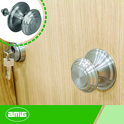 Amig Bouton de porte d'entrée - Chromé mat pas cher